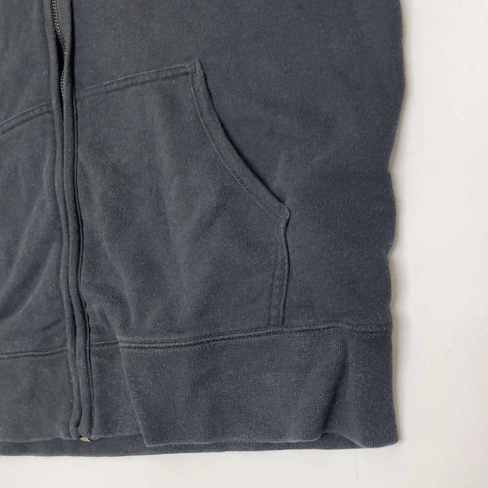 True Religion‎ Jacket Hoodie Men Medium Black Metallic Gold Double Puff Full Zip